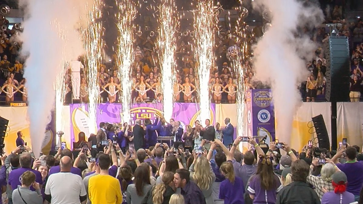 The LSU football team celebrated with the Baton Rouge community with a parade and much fanfare...