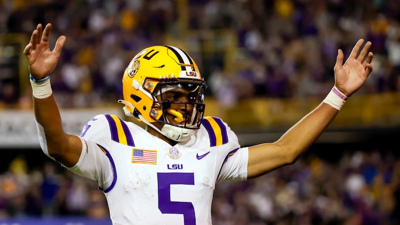 Jayden Daniels played two seasons with the LSU Tigers. (AP Photo/Derick Hingle, File)