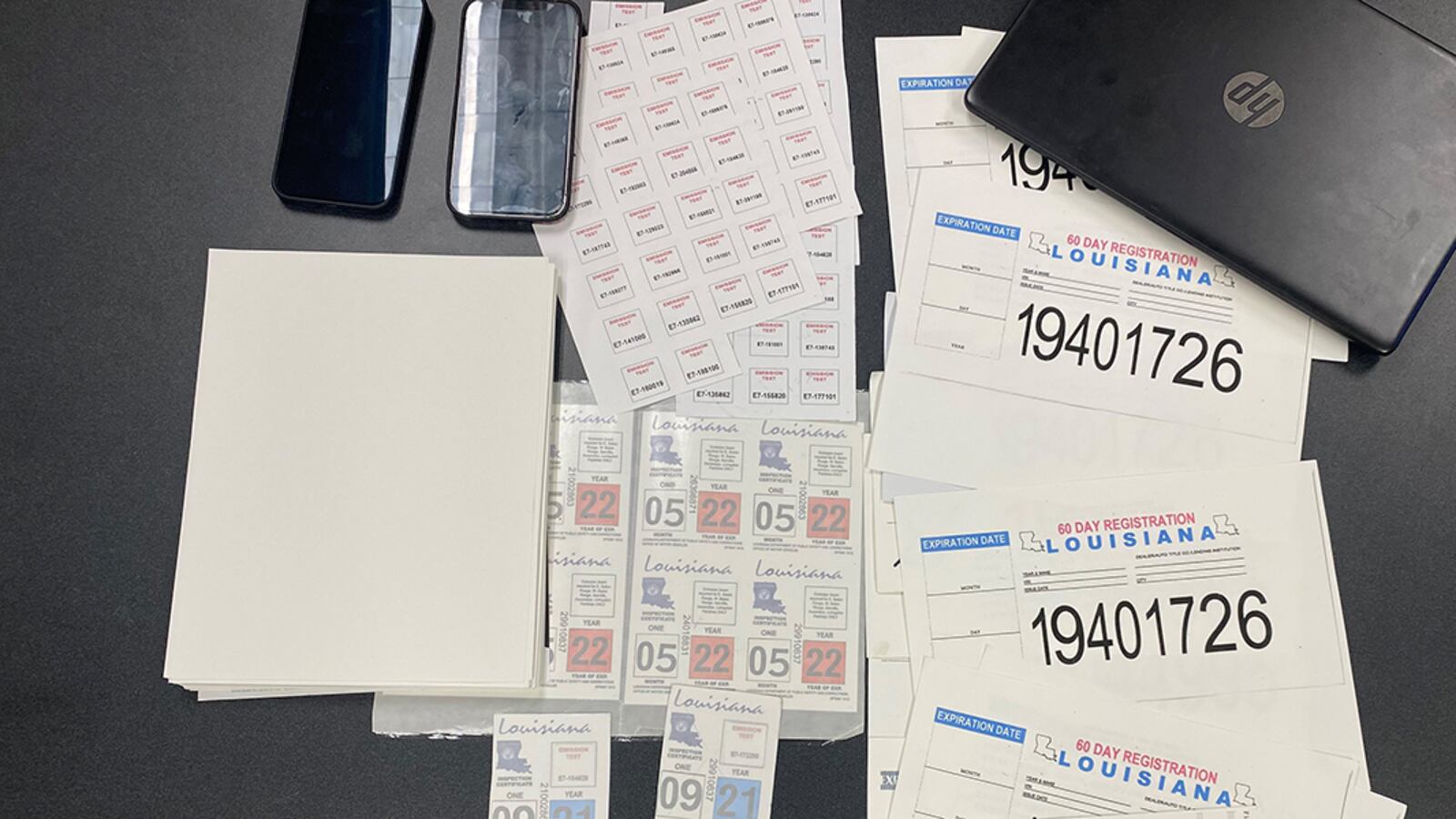 Pair arrested for allegedly selling fake La. inspection stickers and