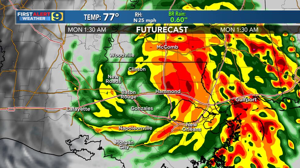 Hurricane Ida on Futurecast Radar