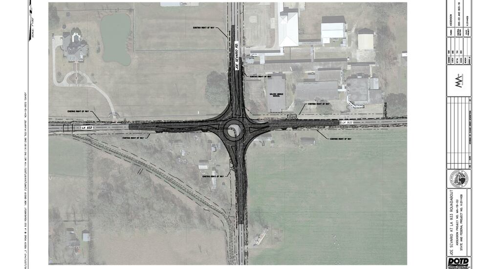 Rendering for LA 933 roundabout