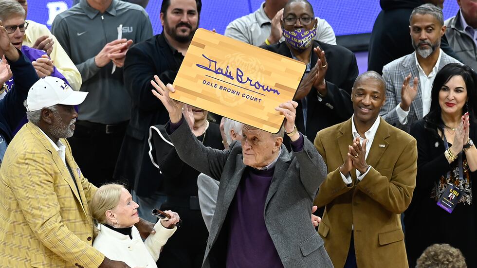 Former LSU head coach Dale Brown