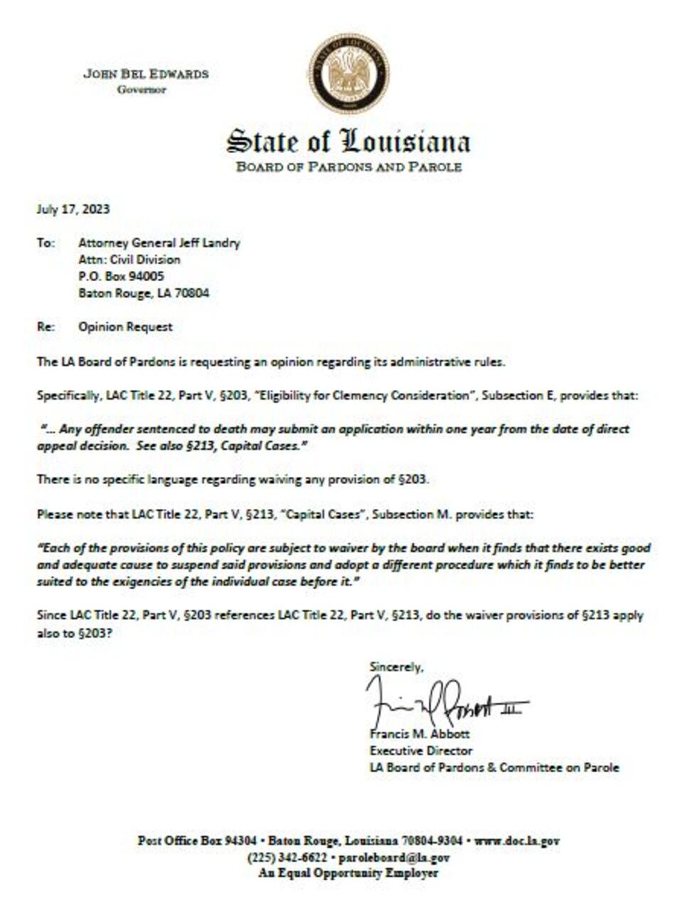Louisiana Board of Pardons and Parole
