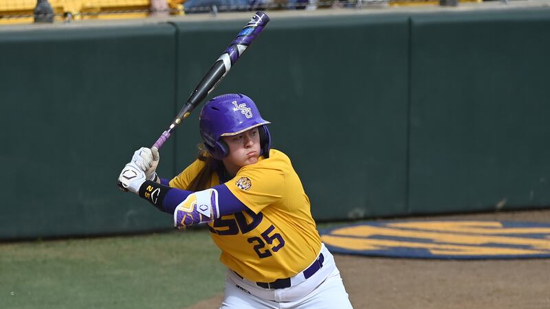 LSU designated hitter Georgia Clark (25)