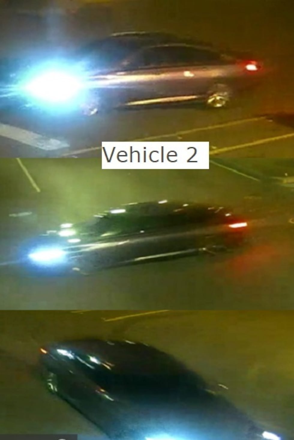 Police are searching for the owners or occupants of two dark grey "vehicles of interest" in...