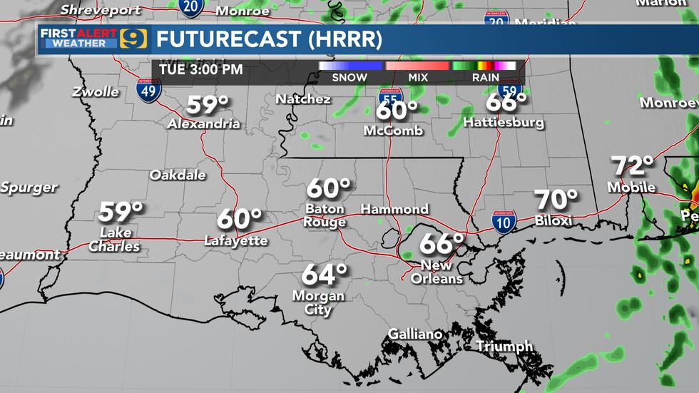 FIRST ALERT FORECAST: Tuesday, November 21