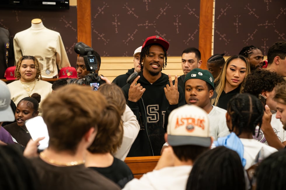 Travis Scott surprised LSU students for the release of his "Cactus Jack Goes Back to College"...