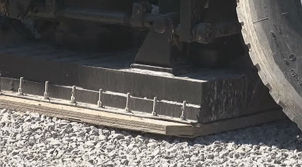 Close-up of vibro-seismic truck