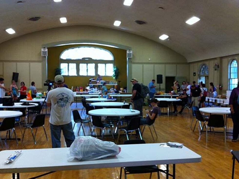 Inside the command center at Our Lady of Wisdom Catholic Church