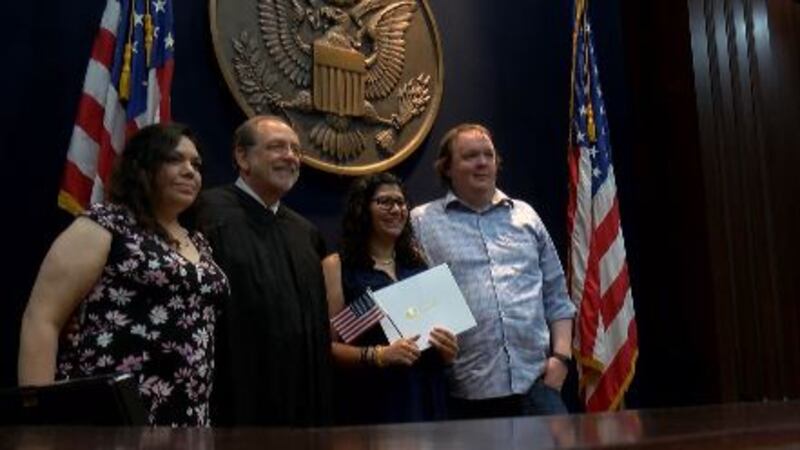 KSLA senior marketing producer celebrates becoming a U.S. citizen.
