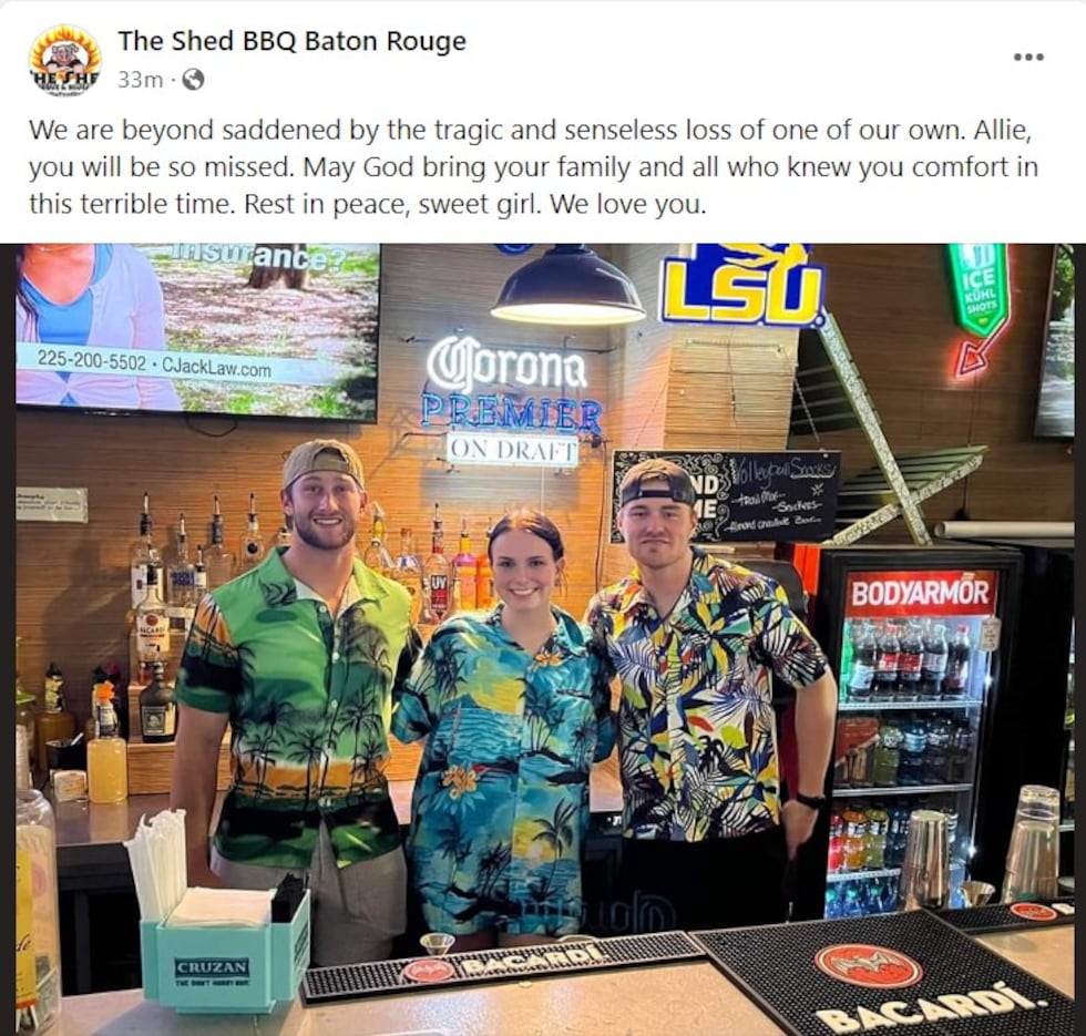The Shed BBQ of Baton Rouge posted this message to Facebook.