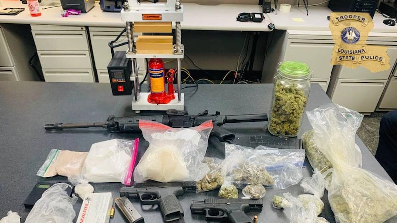 1 AR-15 rifle, 1.4 pounds of methamphetamine, 1.2 pounds of cocaine, 1.3 pounds of marijuana,...