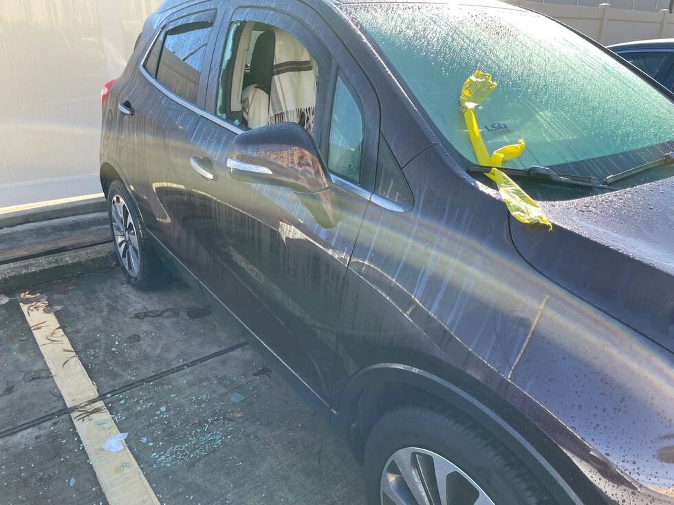 Over 60 vehicles were broken into in the parking lot of the Creeks of River Ridge Apartments...