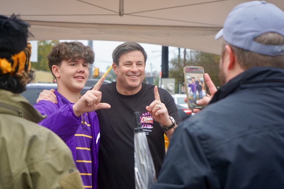 Founder and CEO of Raising Cane's, Todd Graves, celebrating the launch of a new collaboration...