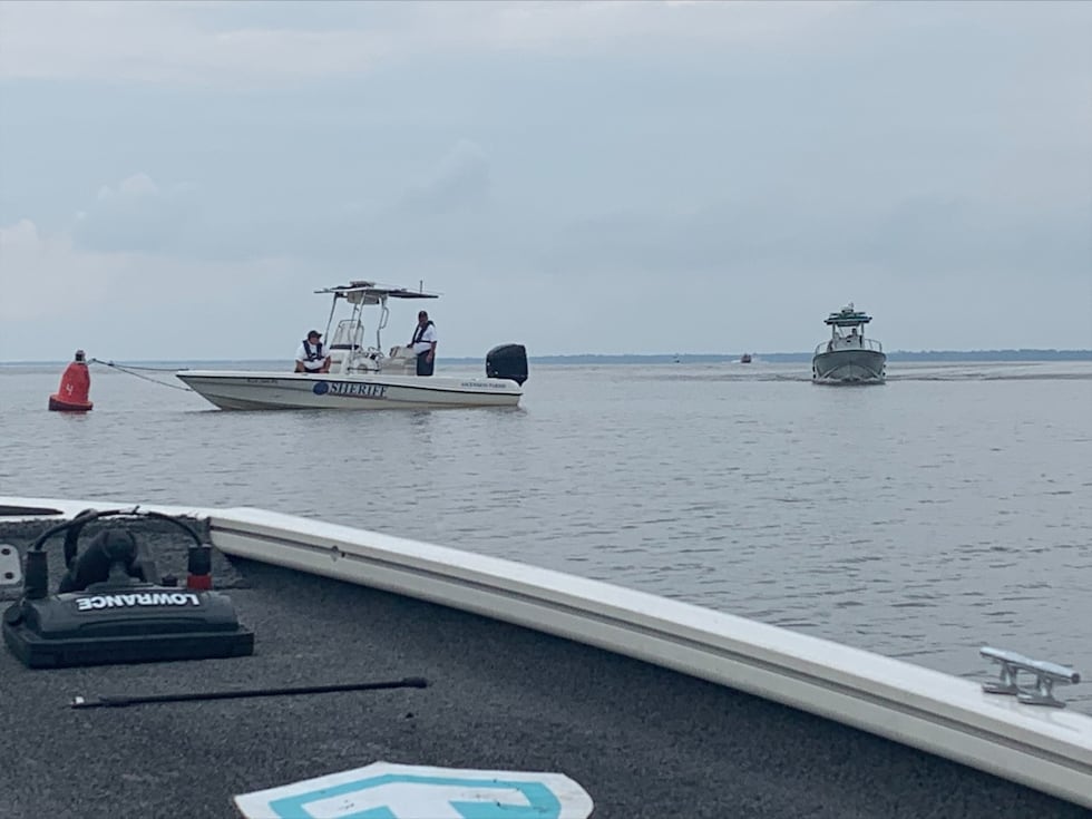Officials are searching for three people who went missing in Lake Maurepas Sunday afternoon.