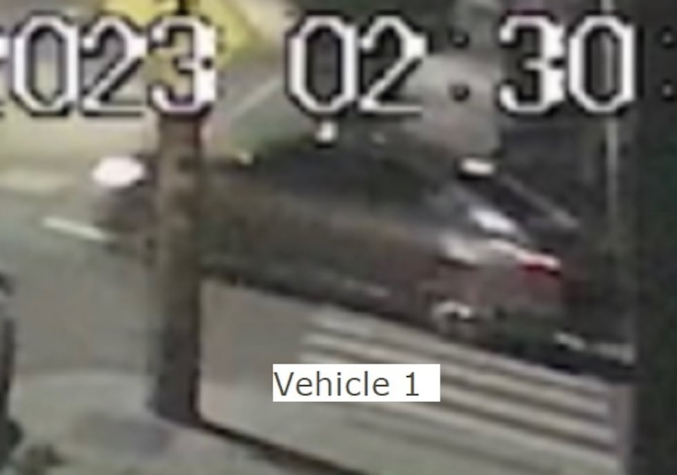 Police are searching for the owners or occupants of two dark grey "vehicles of interest" in...