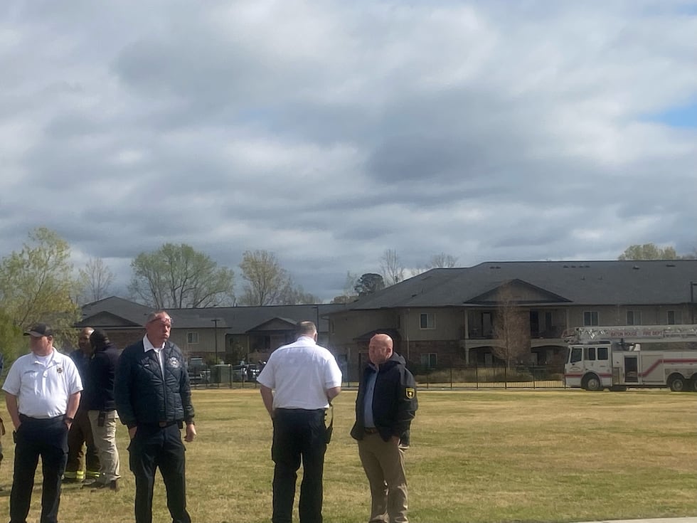 Authorities search for an abandoned infant in the area of Harding Boulevard and Plank Road in...