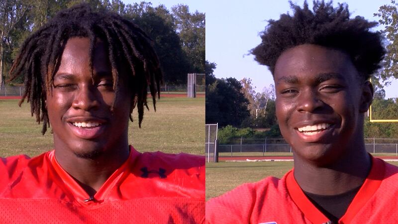 Donaldsonville running backs Rae'land Johnson and Robert Kent