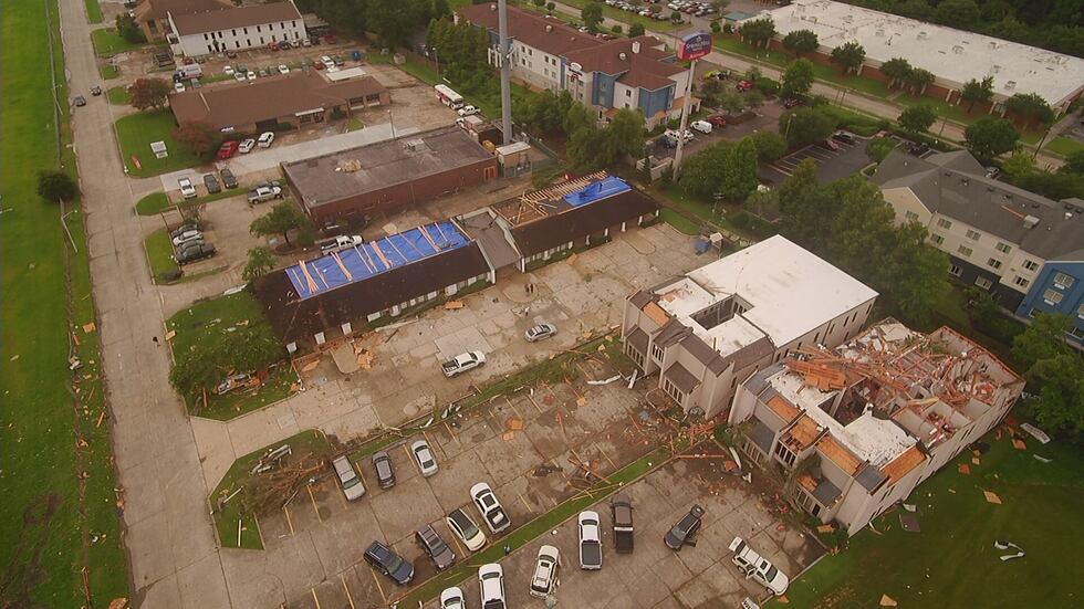 Storm Damage near Essen Lane in Baton Rouge on June 24, 2020.