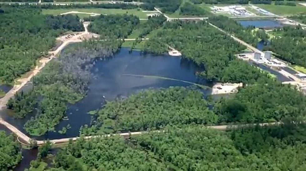 Aerial image June 18, 2013 (Source: Assumption Parish OEP)