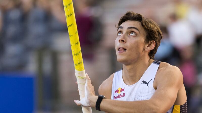 Armand Duplantis from Sweden competes during the Pole Vault men event during the Diamond...