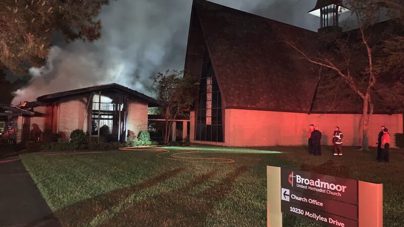 An office building was completely destroyed Friday, April 3 at Broadmoor UMC.