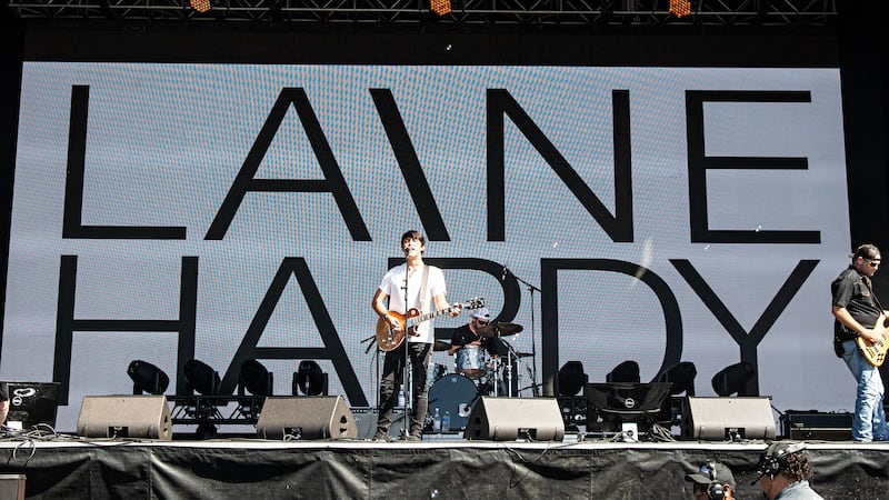 Laine Hardy performs during KAABOO 2019 at the Del Mar Racetrack and Fairgrounds on Saturday,...