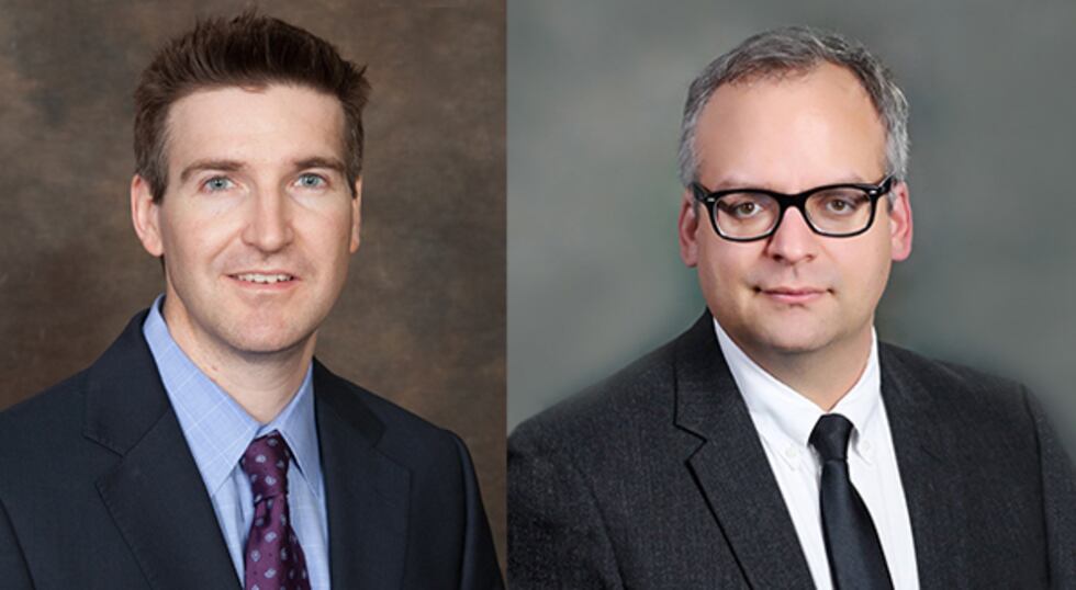 (L to R) Dr. John Lyons, a surgical oncologist & Dr. Shaun Accardo, an orthopedic oncologist